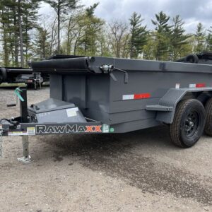 2024 RawMaxx 5X10 7K Powder Coated Dump Trailer w/ Tarp Kit