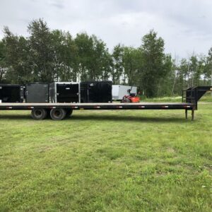 2002 Kaufman Trailers 101×40 Gooseneck Equipment Trailer w/ Toolbox